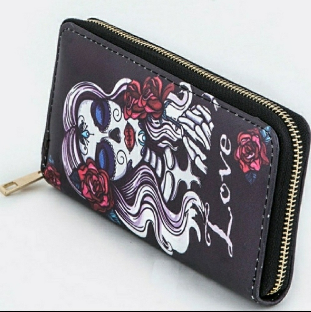 🔥SALE!🔥💥2 LEFT!💥DAY OF THE DEAD LOVE WALLET💥